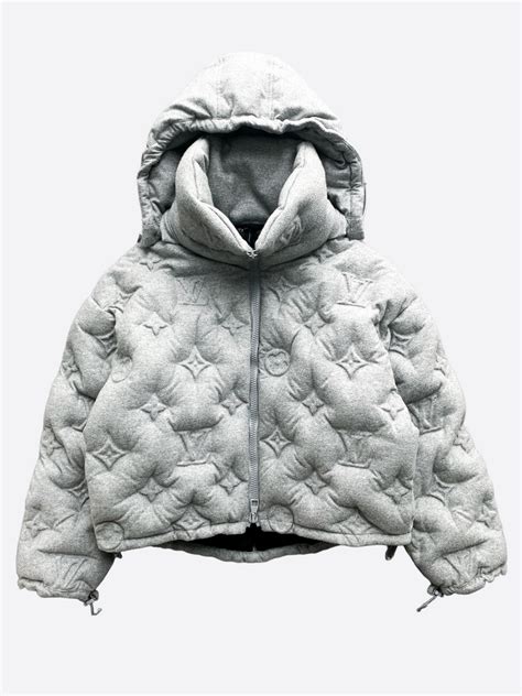 grey louis vuitton puffer jacket|louis vuitton jacket with pouches.